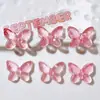 Accesorios de resina al por mayor accesorios diy zapatos hechos a mano crema de flores base para pinza de tocado superficie de corte mariposa con purpurina