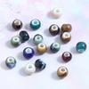 Paquete de 50 cuentas sueltas de cerámica de horno de alta temperatura, accesorios de joyería Jingdezhen, pulsera con cuentas de 6 mm, lote suelto, bricolaje