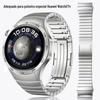 Adequado para Huawei Watch Gt4 46mm Pulseira de Metal Aço Inoxidável com Interface Especial de Uma Peça Desmontável em Arco Crescente