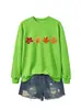 Amazon Wish sitio independiente casual, cómoda, a la moda para mujer, arce de cuatro hojas, otoño e invierno, nueva sudadera de cuello redondo y manga larga