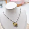 Nuevo Collar con Colgante de Borla de Poni Elegante para Mujer, Diseño Único, Versátil y de Moda, Cadena para Suéter de Primavera y Verano
