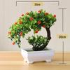 Bonsai de planta artificial, árvore pequena artificial, vaso de flores de plástico, planta verde em vaso, flor artificial, ornamentos de flores em vaso (atacado)