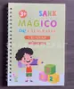 Pegatinas de práctica de caligrafía portuguesa transfronterizas para niños, cuadernillo de surcos, cuadernillo mágico de práctica de caligrafía, pegatinas de práctica de caligrafía portuguesa
