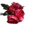 Fábrica de flores de simulación venta al por mayor 6 ramos de flores de peonía suministro transfronterizo flores falsas decoración del hogar ramo de peonías atado a mano