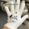 Guantes de Felpa Coral Estrella Amarillo Leche Estilo Ins Estilo Coreano Cálidos de Invierno para Montar al Aire Libre Cinco Dedos para Estudiantes