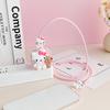 Modelo de Ola Adecuado para Cubierta Protectora de Cargador Apple 20W Cubierta para Cable de Datos 18W Mordisco de Cable de Dibujos Animados Oso Gato Kt