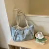 Bolsa Tote Artística Estilo Coreano Transfronteiriça Estilo Faculdade para Mulheres Nova Moda Verão 2026 Tendência Bolsa de Ombro de Grande Capacidade