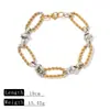 Joyería Transfronteriza Joyería de Mano Lujo Ligero Gama Alta Nicho Mujeres y Hombres Verano Pulsera que No se Desvanece Acero de Titanio Oro Plata Al por Mayor