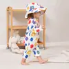Trajes de Banho Infantis para Meninos e Meninas de 1 a 8 Anos, Proteção Solar de Manga Longa Secagem Rápida de Duas Velocidades Maiôs Peça Única para Bebês e Crianças Pequenas