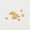 Color oro paquete de 14k chapado en cobre oro real hueco 8mm soporte para cuentas con forma de capullo de flor agujero grande soporte para flores capuchón para cuentas accesorios hechos a mano DIY