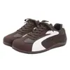 Tênis de Treino Alemão Unissex com Biqueira Larga, Sapatos Retro Versáteis e Modernos, Tênis Casuais da Moda, Sola Macia, Antiderrapante, Respirável, Calçado Feminino