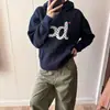 Sudadera con Capucha de Letra Americana para Mujer en Otoño e Invierno Forrada de Polar para Heattech y Relajarse, Holgada, Casual, a la Moda y Versátil