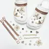 Comercio Electrónico Transfronterizo Zuecos Accesorios DIY Flor para Zapato Hebilla Cadena Desmontable Accesorios Decorativos de Gama Alta Venta al por Mayor
