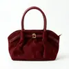 Bolso de Mujer 2026 Bolso de Mano Plegado Vintage Estilo Coreano Estilo Relajado Perezoso Bolso Tote Tipo Dumpling