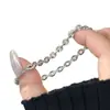 Pulsera de plata pura S925 estilo coreano, círculo simple de astillas de hielo, pulsera de hilo para mujer, minimalista, Ins, lujo ligero