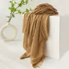 Bufanda para viaje de verano con protección solar, imitación de algodón y lino, chal para mujer, sentido de alta gama, playa, desierto, bufanda de seda, bufanda, bufanda, bufanda, venta al por mayor
