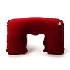 Almohada de Camping de PVC Afelpado en Forma de U, Almohada Cervical, Almohada para la Espalda, Almohada de Aviación, Almohada para Avión, Almohada de Viaje, Almohada Inflable, Soporte para el Cuello