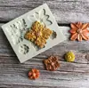 Nuevo Molde de Silicona con Combinación de Flores y Hojas Herramienta Retro para Fondant DIY Arcilla Suave Resina Chocolate Modelado