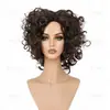 Perucas Curtas Cacheadas Cheias Vintage em Estoque para Festas de Halloween e Cosplay, Exportação Atacado, Envio Imediato
