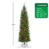 Decorações de Natal Árvore Lápis Porta-Caneta Conjunto Árvore de Natal com Flocagem Densa Simulado Ornaments DIY para Sala de Estar Casa