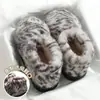 Zapatos de Algodón con Estampado de Tigre para Mujer 2026 Nuevo Otoño/Invierno Interiores Hogar Felpa Cálidos con Cubierta de Talón Pantuflas de Algodón para Exteriores Mujer