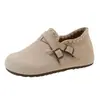 Mocassins Estilo Novo Retro Primavera/Verão Sapatos Birkenstock 2026 Sapatos Casuais com Solado Grosso Aumentadores de Altura para Mulheres