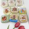 Monedero Cuadrado de Hojalata Lindo y Creativo Mini Bolso de Cosméticos para Niños Caja de Almacenamiento Portátil para Llaves Lápiz Labial