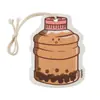 Esponja Criativa de Polpa de Madeira para Chá com Leite para Lavar Louça, Escova de Limpeza de Cozinha, Esponja Comprimida Absorvente Estampada, Pano Esponja Biodegradável
