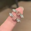 Anillo de Zirconia con Azúcar Glas Estilo Antiguo Medio Lujo Ligero Sentido de Alta Gama Estilo Ins Moda de Nicho Anillo Ajustable Personalizado