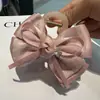 Pinza para el Cabello con Lazo de Cinta Floral Estilo Pastoral de 10 cm para Mujer, Realza el Volumen del Cabello, Dulce Pinza para Semirecogido, Elegante Accesorio para el Cabello