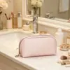 Bolsa de Almacenamiento de Color Sólido Personalizada Transfronteriza, Bolsa de Almacenamiento de Cosméticos de Aspecto Elegante, Neceser Portátil, Bolsa de Maquillaje de Gran Capacidad