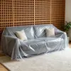 Funda de cama desechable elástica a prueba de polvo, funda protectora grande para sofá y muebles, película protectora de plástico decorativa, funda antipolvo para dormitorios