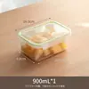 Caja Hermética para Conservar Frescura, Caja de Almacenamiento para Refrigerador Doméstico, Caja de Empaque de Gran Capacidad para Carne Congelada, Frutas y Verduras, Fiambrera de Material Transparente de Grado Alimenticio