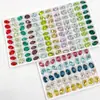 6*8 Uña de Huevo de Paloma Diamante Flash Multifacético Ovalado Punta Inferior Diamante K9 Joyería de Uñas Portátil Wholesale