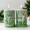 Jiahuimei Enfeites de Decoração de Natal Molde de Silicone DIY Floco de Neve de Natal Ferramenta de Moagem para Vela Cilíndrica de Aromaterapia