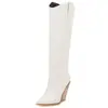 Botas de Salto Ultra Alto Apontadas com Padrão de Pedra, Exportação Europeia e Americana da Moda, Venda Quente, Tamanhos Grandes, Moda Passarela, Botas Femininas de Calçar