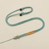 Cordón colgante de 2 mm con nudo de transferencia de hilo dorado tejido a mano, collar con nudo de loto, cuerda de jade, colgante de jade con cera de abejas para hombres y mujeres