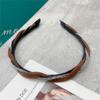 B210 Tiara Torcida Vintage com Strass em Forma de Onda, Faixa de Cabelo Torcida, Faixa de Cabeça de Camurça Totalmente com Diamantes, Estilo Coreano, Acessório de Cabeça Elegante para Saída para Mulheres