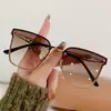 Nuevas Gafas de Sol para Mujer Moda Tendencia Protección UV Gafas de Sol Estilo Europeo y Americano Ins Borde Cortado Gafas de Sol de Moda