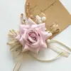 Yi Yago 2461 Suministros para Bodas Arte Floral para Bodas Flores Artificiales Celebración de Negocios Ramillete para Invitados Flores para Muñeca Multicolor