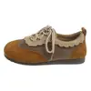 Zapatos Casuales Planos Retro para Mujer Estilo Old Money, Nuevos Otoño 2026, con Cordones, Puntera Redonda, que Aumentan la Altura, Tenis