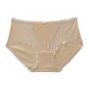 Exquisita Ropa Interior de Encaje Coreano para Niña de Algodón Puro de Cintura Media Cómoda y Transpirable Algodón Antibacteriano Calzones con Entrepierna Extendida