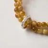 Pulsera Doble Círculo de Plata Tibetana con Piedra Ojo de Tigre de Obsidiana Natural Nuevo Estilo Chino Pulsera de Obsidiana para Girar la Fortuna Venta al por Mayor