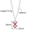 Venta caliente transfronteriza Berserk, collar de guerrero vikingo masculino, llavero con colgante de mito guerrero.