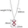 Venta caliente transfronteriza: collar berserker con diseño de guerrero vikingo, llavero con colgante de mito.