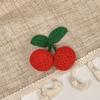 Gancho de Mão Lã Cereja Acessórios Fruta Cereja Fofa Acessórios para Bolsa Cachecol Sapatos e Meias DIY Acessórios de Cabelo para Crianças