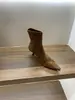 Botines de tacón alto, punta fina, gamuza, color caqui, corte ajustado, zapatos de mujer, nueva colección de otoño 2026, botines cortos estilo coreano