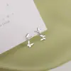 Pendientes de Mariposa de Plata de Ley S999, Dulces, Elegantes y Versátiles, Pendientes de Plata Pura, Pendientes, Pendientes Estilo Bosque para Estudiantes al por Mayor