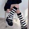 Meias de lã soltas e largas, estilo americano retrô, de outono e inverno, personalizadas, meias listradas estilo Harajuku