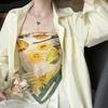 ¡¡¡Súper hermosa!!! Pañuelo Cuadrado Pequeño Delgado Estilo Coreano Pañuelo de Seda Pañuelo para Camisa de Mujer Pañuelo Delgado Accesorios de Alta Gama Cinta Nuevo Estilo
